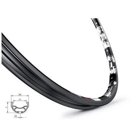 Ráfek MACH KARMA DISC 26&quot; - 559x21, 32 děr, černý