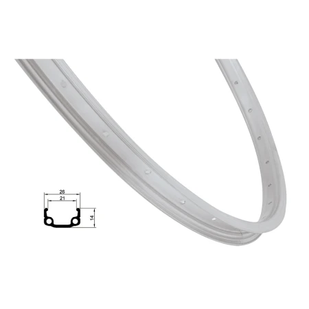 Ráfek Remerx RMX21 26&quot; - 590x21 stříbrný, 36 děr