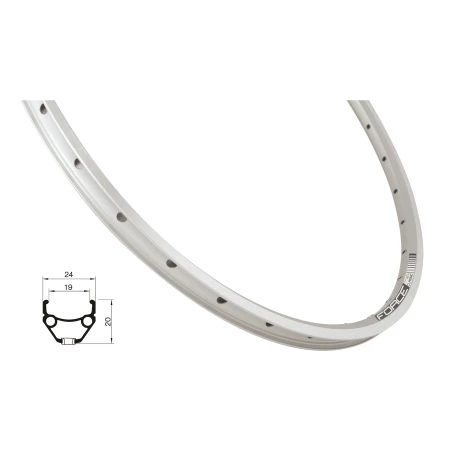 Ráfek Remerx DRAGON 26&quot; - 559x19 stříbrný, 32děr