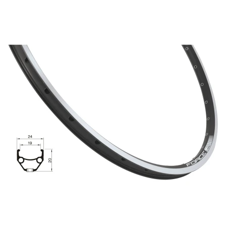 Ráfek Remerx DRAGON 26&quot; - 559x19 černý, 32 děr