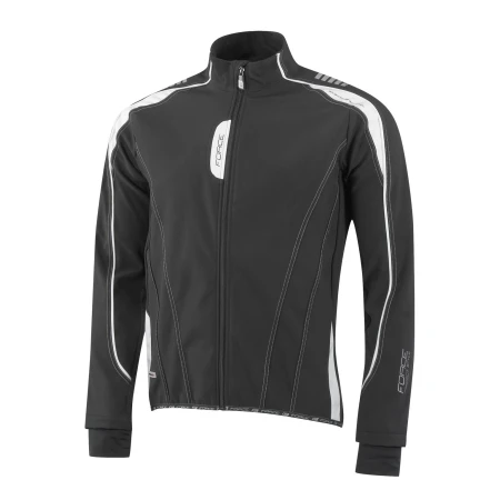 Bunda FORCE X72 SOFTSHELL pánská, černo-bílá