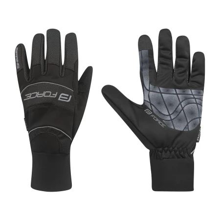 Rukavice FORCE WINDSTER SPRING jaro-podzim, černé