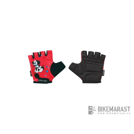Rukavice FORCE KID dětské červené pejsek