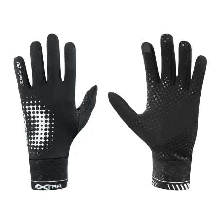 Rukavice FORCE EXTRA, jaro-podzim, černé