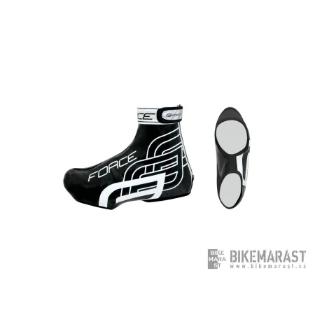 Návleky na tretry silniční FORCE RAINY černé