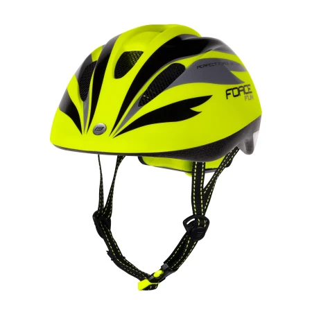 Přilba Force Fun Stripes dětská, fluo-černo-šedá
