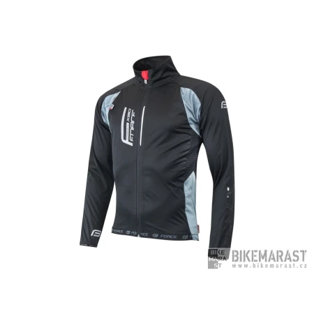 Bunda Force X80 tenký softshell, uni, černo-šedá