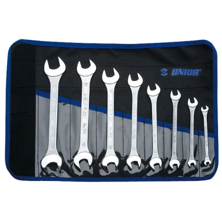 Sada stranových klíčů, Unior 6 - 22, 8 ks, v pouzdře