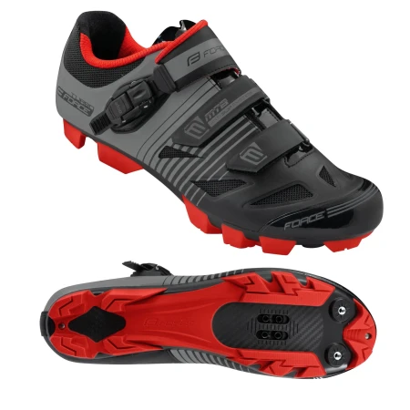 Tretry FORCE MTB TURBO, černo-šedé