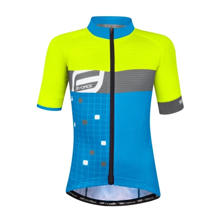 Dres dětský Force KID SQUARE fluo-modrý