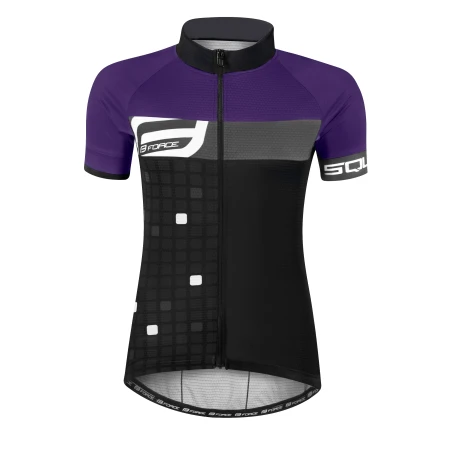 Dres Force SQUARE dámský krátký rukáv, černo-fialový