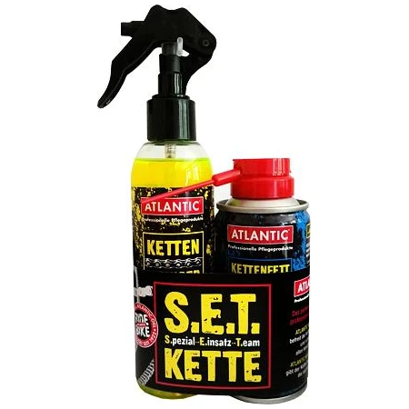 Sada Atlantic čistič řetězu 200 ml + olej na řetěz s teflonem spray 150ml