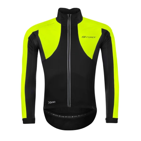 Bunda FORCE X100 Softshell zimní, černo-fluo