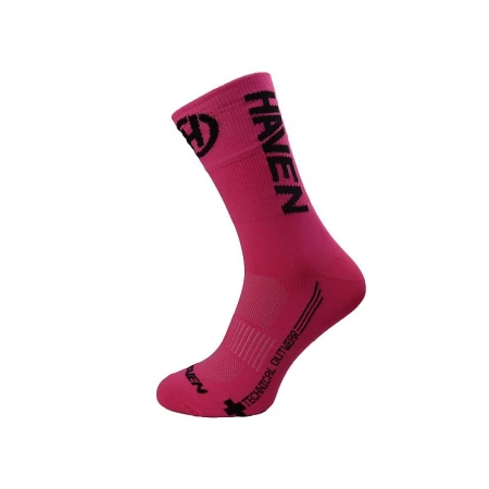 Ponožky HAVEN LITE Silver NEO LONG pink/black 2 páry