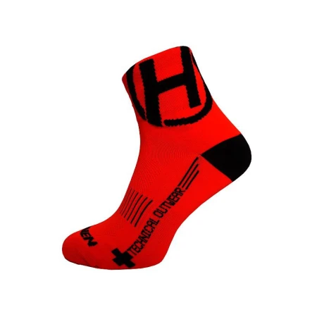 Ponožky HAVEN LITE Silver NEO red/black 2 páry