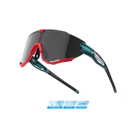 Brýle Force Creed petrol-červené, černá zrcadlová skla