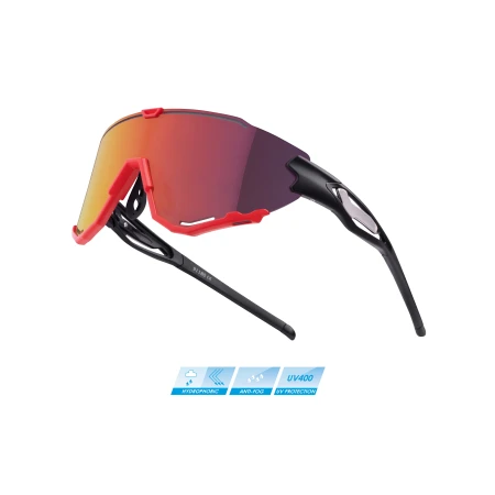 Brýle Force Creed černo-červené, červené revo skla