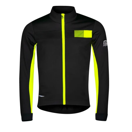 Bunda FORCE FROST softshell, černo-fluo