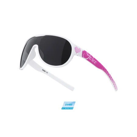 Brýle Force ROSIE dámské/junior, bílo-růžové, černá skla