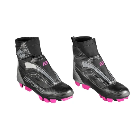 Zimní tretry FORCE ICE21 LADY, černo-růžové