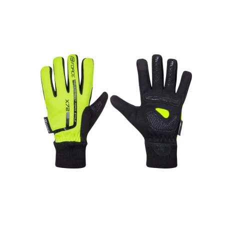 Dětské zimní rukavice FORCE KID X72, fluo