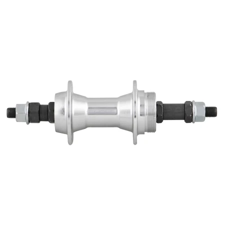 Zadní náboj FORCE Al ložiskový závitový 36 děr, stříbrný, na matice