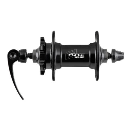 Přední náboj FORCE 6D-62 ložiskový, 32 děr, černý, 6 děr kotouč