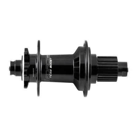 Zadní náboj FORCE TEAM BOOST X12, 6 děr kotouč, 32 děr, černý, pro 6 děr kotouč