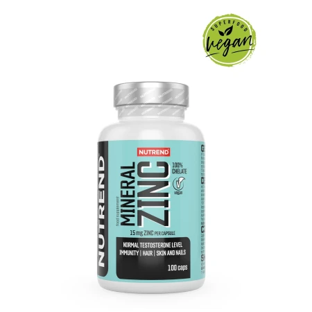 Nutrend MINERAL ZINC 100% chelate, obsahuje 100 kapslí