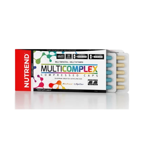 Nutrend MULTICOMPLEX COMPRESSED CAPS, obsahuje 60 kapslí