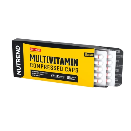 Nutrend MULTIVITAMIN COMPRESSED CAPS, obsahuje 60 kapslí