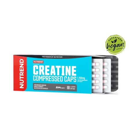 Nutrend CREATINE COMPRESSED CAPS obsahuje 120 kapslí