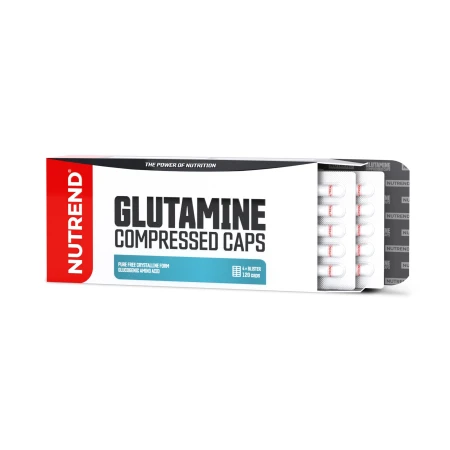 Nutrend GLUTAMINE COMPRESSED CAPS, obsahuje 120 kapslí