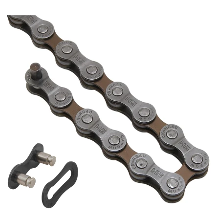 Řetěz SHIMANO CN-HG40 šedý, balený+spojka, 6/7/8 speed, 116 článků