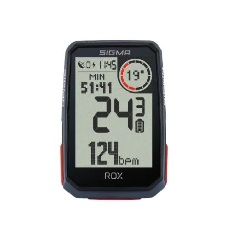 Tachometr SIGMA ROX 4.0, GPS HR, 30 funkcí, černý