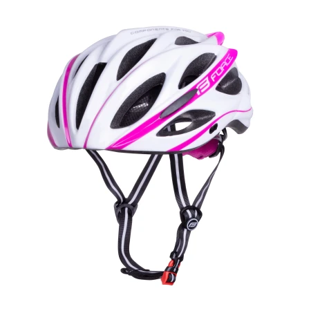 Přilba FORCE BULL, bílo-růžová