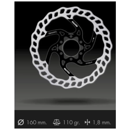 Kotouč Galfer Fixed Wave Center Lock 160mm, MTB, 1,8mm - DB002WCL