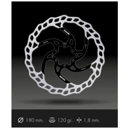 Kotouč Galfer Fixed Wave, 6 děr, 180 mm, MTB, 1,8mm - DB003W