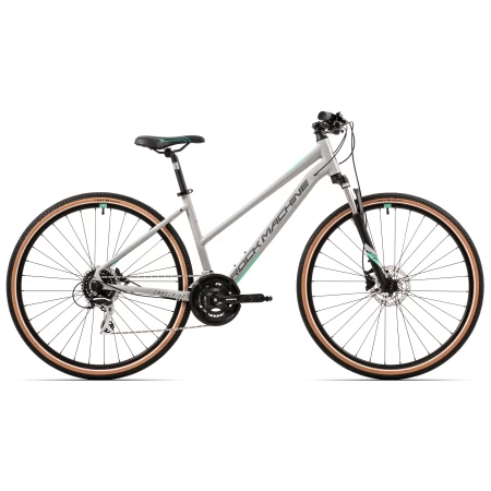 Dámské crossové kolo Rock Machine Crossride 300 Easy Entry Gloss Grey/Grey/Mint 2023