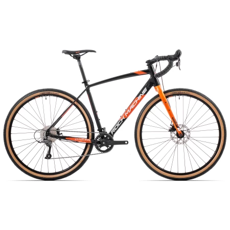 Gravel kolo Rock Machine Gravelride 200/Gloss Black/Silver/Orange 2023