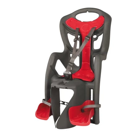 Sedačka Bellelli PEPE CLAMP zadní na nosič, šedo-červená