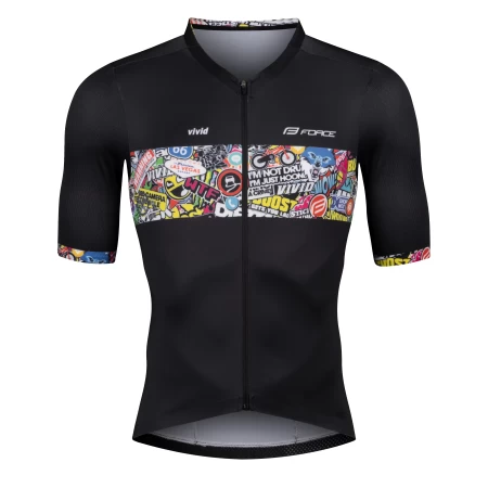 Dres FORCE VIVID krátký rukáv, černý
