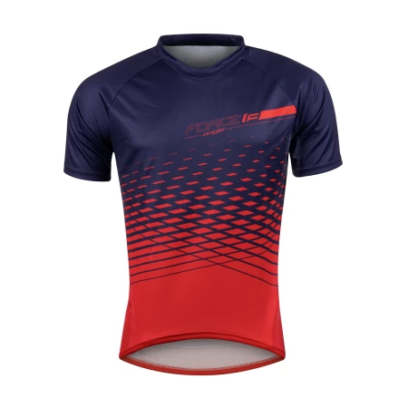Dres FORCE MTB ANGLE krátký rukáv, modro-červený