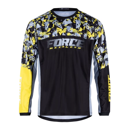 Dres Force RECKLESS dlouhý rukáv, černo-žluto-šedý