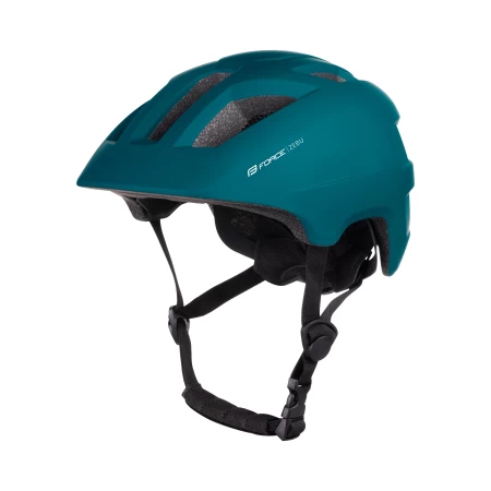 Přilba FORCE ZEBU s blikačkou, petrolejová