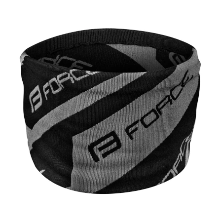 Šátek FORCE STEP zimní, černo-šedý UNI