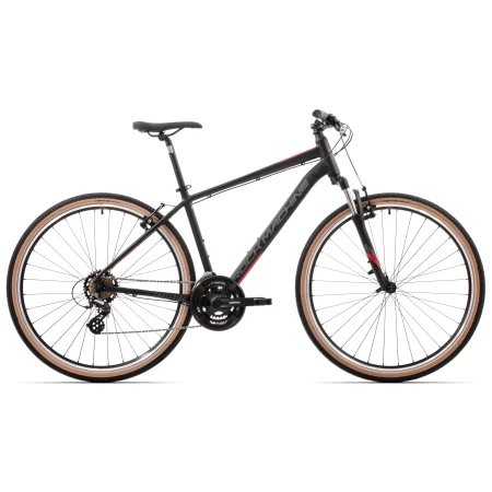 Crossové kolo Rock Machine Crossride 100 Matte Black/Grey/Red 2023