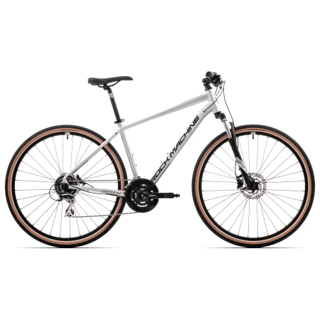 Crossové kolo Rock Machine Crossride 300 Gloss Silver/Black/Grey 2023