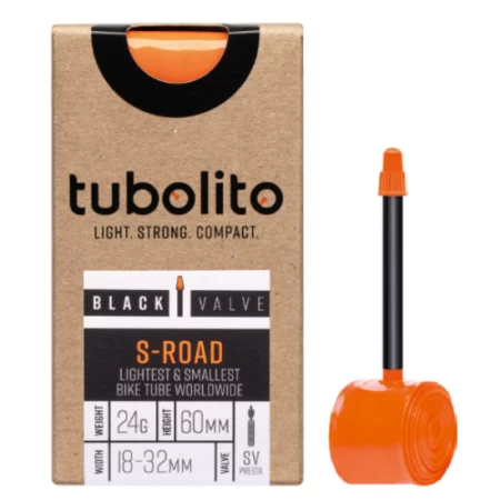 Duše TUBOLITO S-Tubo Road 700x18/32C - SV42B, galuskový ventilek 42mm Black