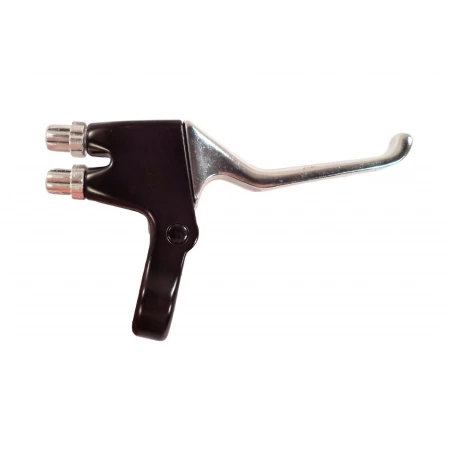 Brzdová páka MTB pro dvě lanka černo-stříbrná pravá